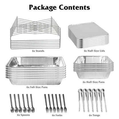 Disposable Chafing Dish Buffet Set - 42 Piece Complete Kit