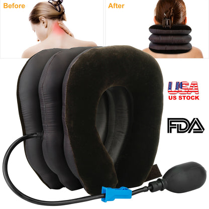 Inflatable Cervical Neck Traction Pillow