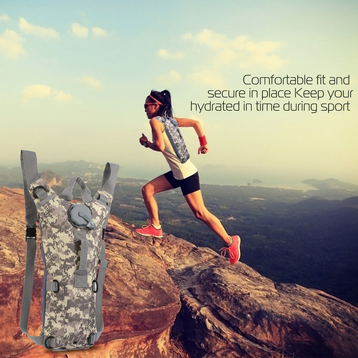 Tactical Hydration Pack with 3L Water Bladder