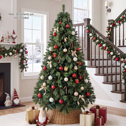 8 FT Pre-Lit Artificial Christmas Tree with 310/400/515 Warm White LED Lights and 8