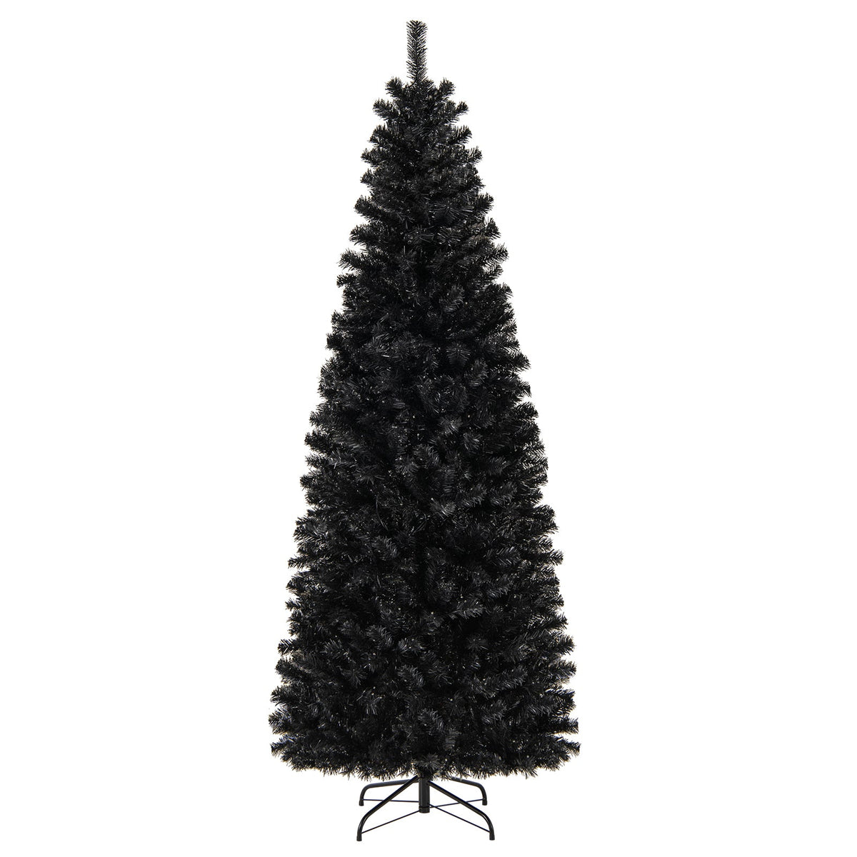Pre-lit Christmas Halloween Tree with PVC Branch Tips and Warm White Lights