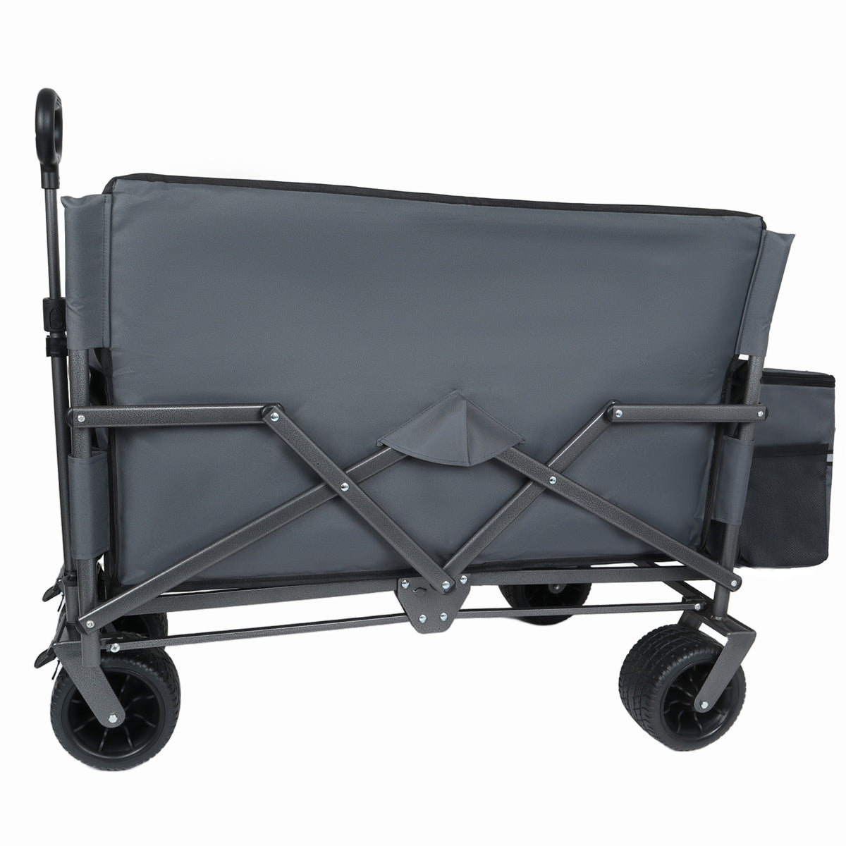 3-in-1 Folding Wagon Cart with Bench Seat, patent protection- Includes 1 ice pack, 500lbs Heavy-Duty Utility Wagon, 180L