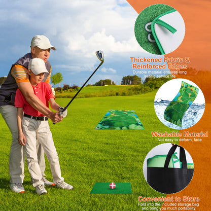 Golf Chipping Game Set with 20 Sticky Balls and Target Mat
