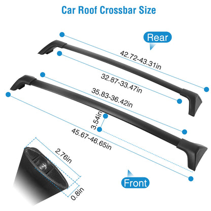Roof Rack Cross Bars for Toyota RAV4 2019-2024 - 330 lbs Capacity