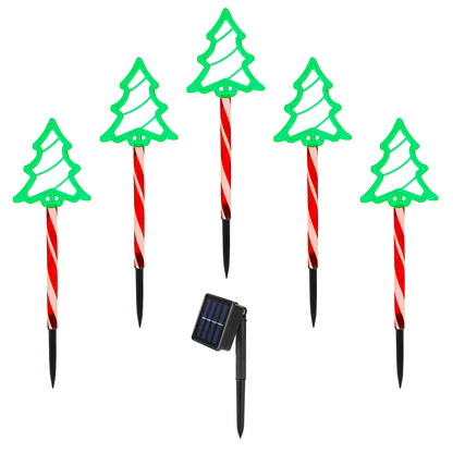 Solar Christmas Pathway Lights 5-Pack with 8 Lighting Modes