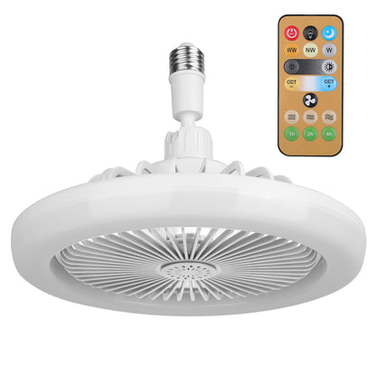 E27 Socket Ceiling Fan with Dimmable LED Light & Remote