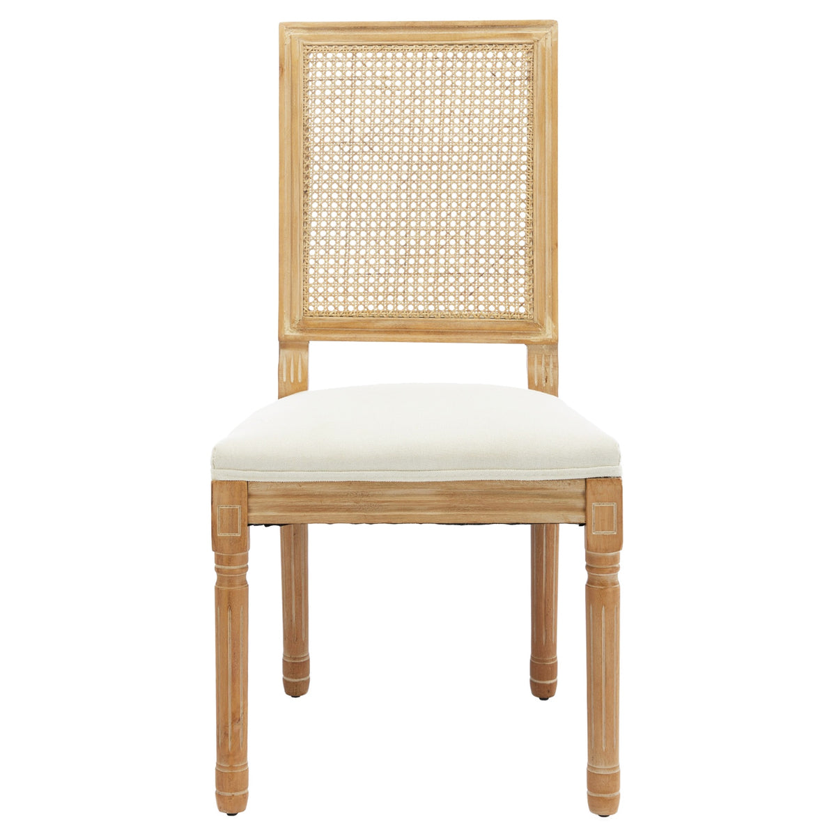 French Style Solid Wood Dining Chairs Set of 2, Elegant Oval Back Kitchen Side Chairs for Dining Room & Living Room
