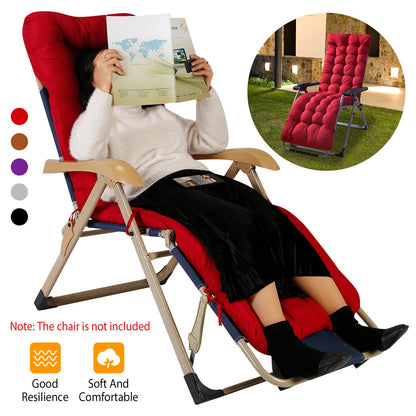 67x22in Chaise Lounger Cushion Recliner Rocking Chair Sofa Mat Deck Chair Cushion