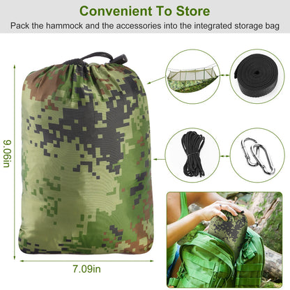 Camping Hammock with Mosquito Net - 600lb Capacity for 2 People