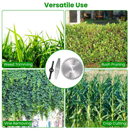 Grass Trimmer Blade Set - 14 Piece Replacement Accessory Kit