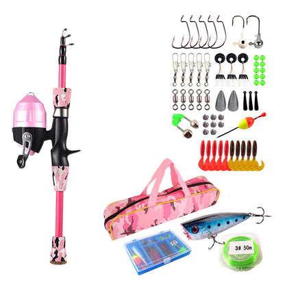 Kids Telescopic Fishing Rod and Reel Combo Starter Kit