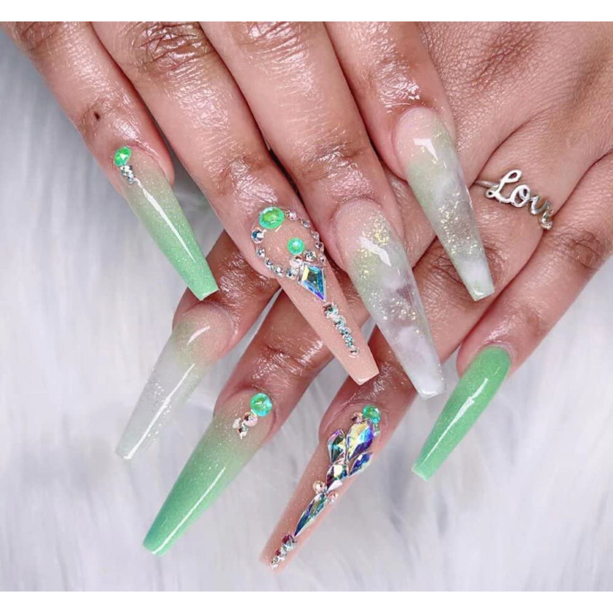 500Pcs DIY False Nail Tips C Curve