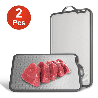 Double Sided Cutting Board with Knife Sharpener - 2 Pack