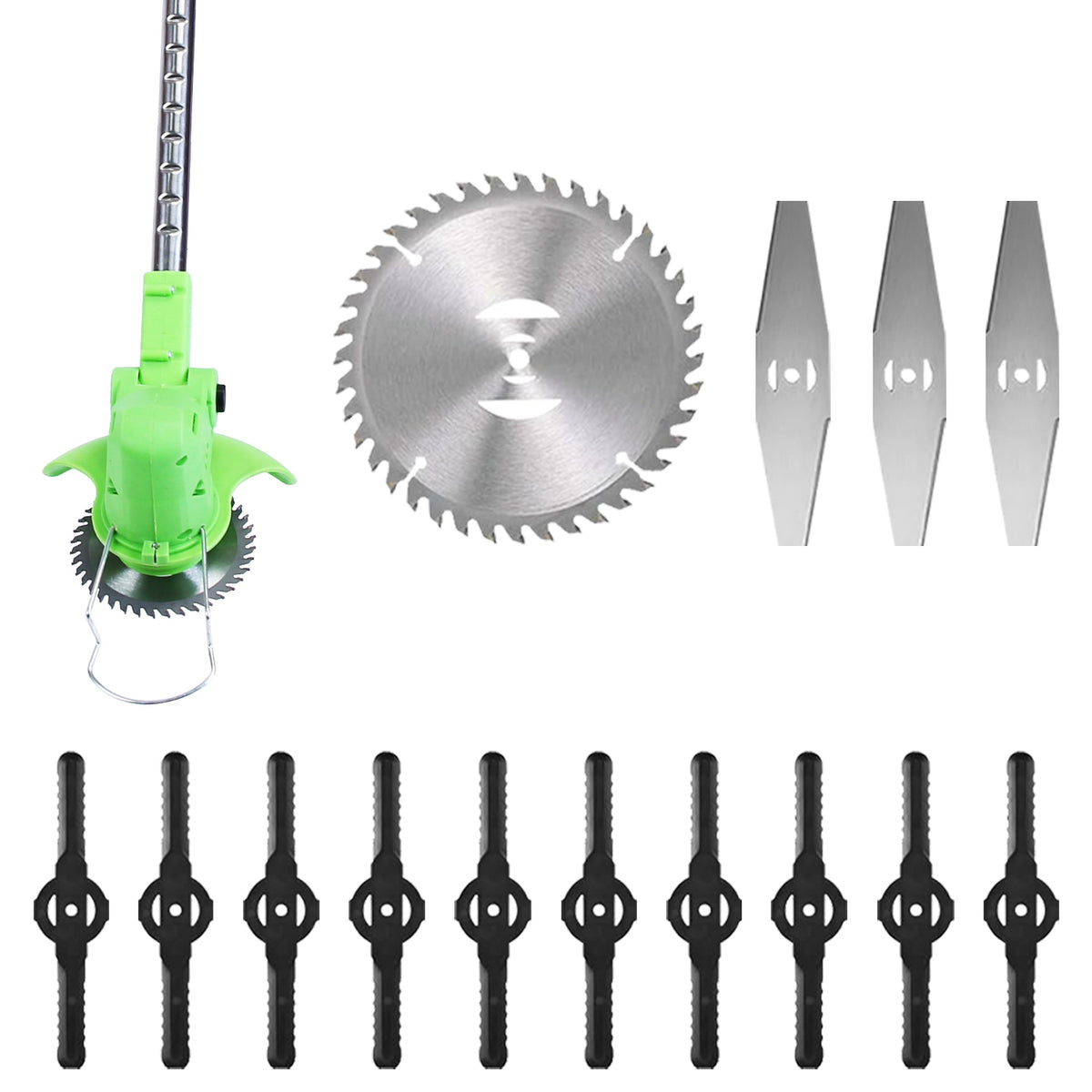 Grass Trimmer Blade Set - 14 Piece Replacement Accessory Kit
