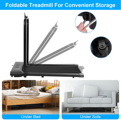 Under Desk Folding Treadmill with Remote and App Control