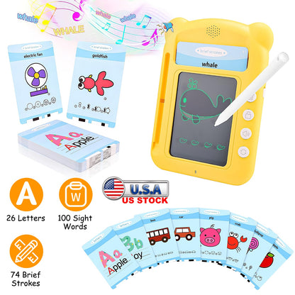 Talking Flash Cards LCD Writing Tablet with 50 Cards