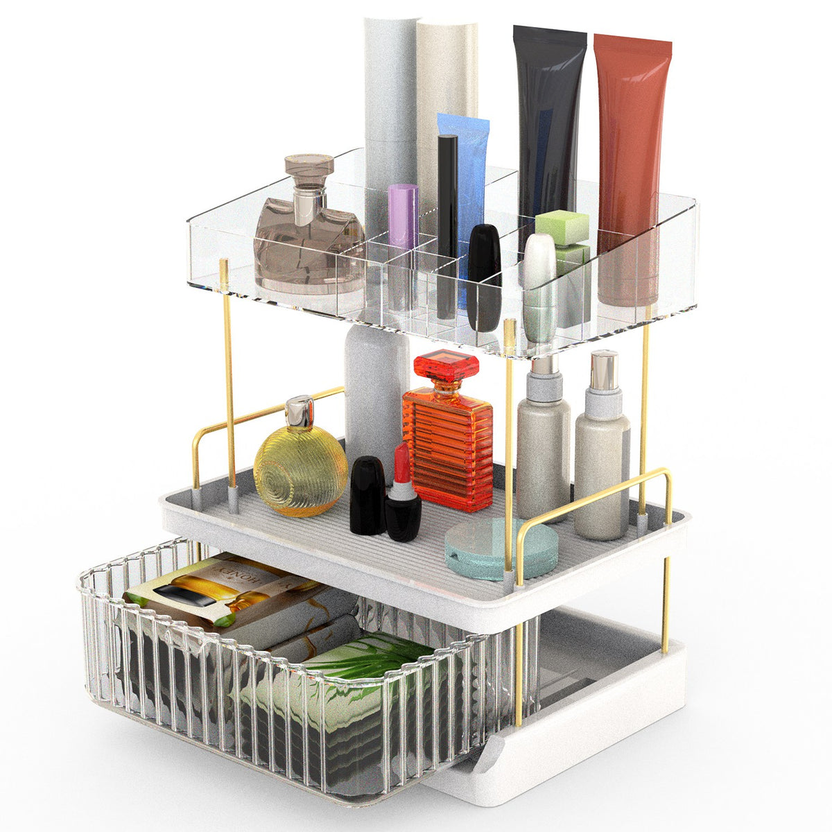 3 Tier Makeup Organizer for Vanity Large
