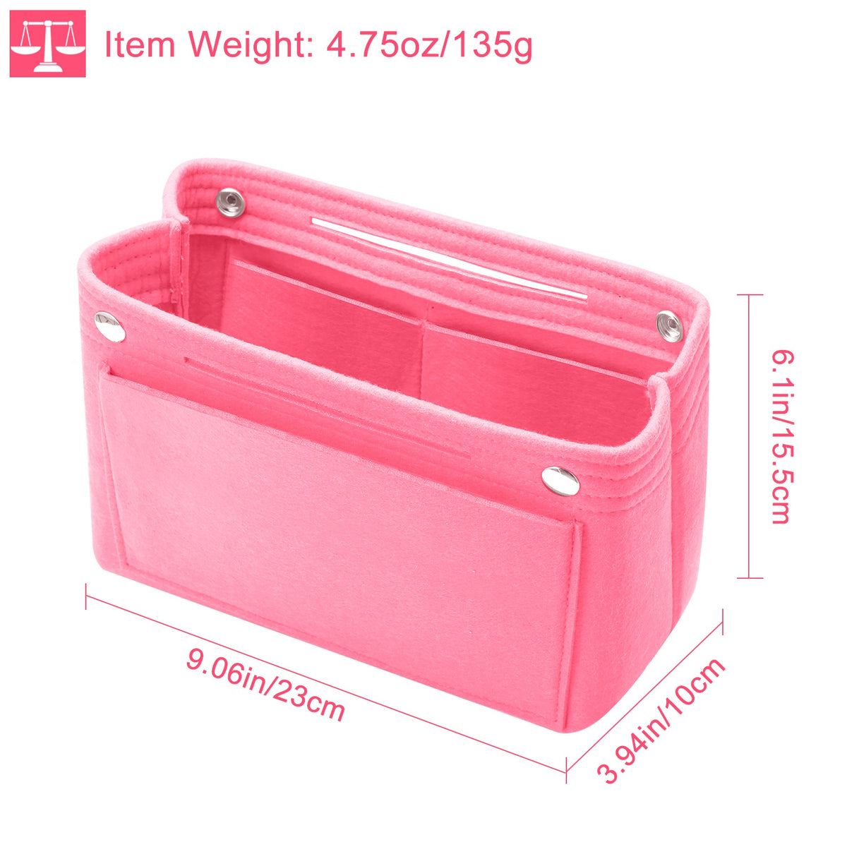 Felt Handbag Insert Organizer Purse