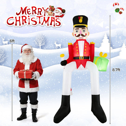 8.7 FT Inflatable Christmas Nutcracker Hanging Decoration for Holiday Decor