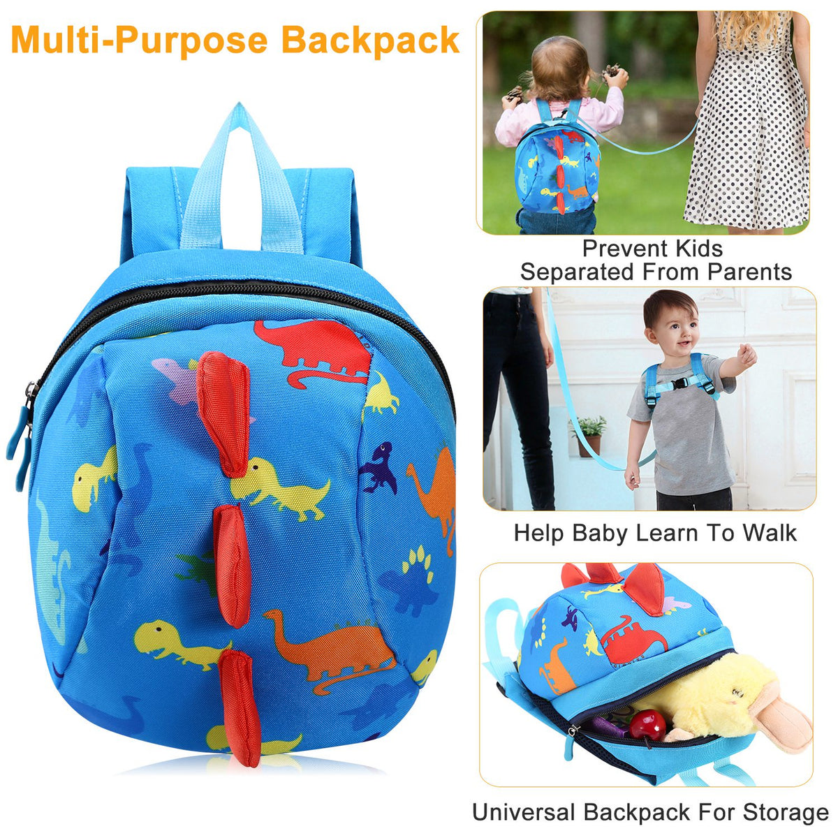 Toddler Safety Harness Backpack with Anti-Lost Leash