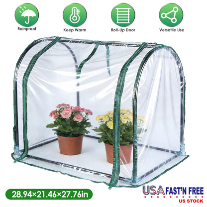 Tabletop Mini Greenhouse 29" x 21" x 28" with PVC Cover