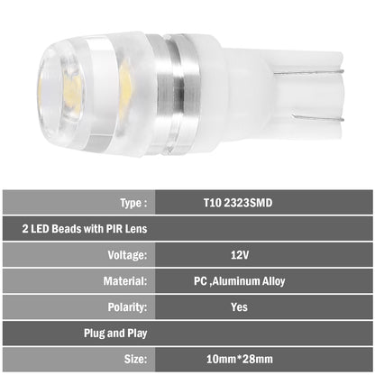 T10 LED Car Light Bulbs 20-Pack 6500K White 500lm Interior