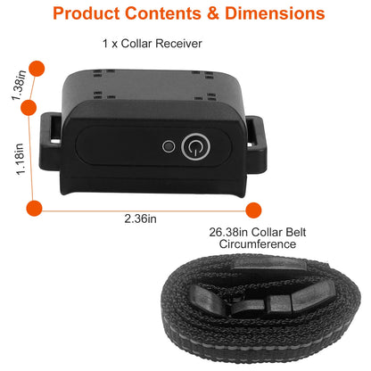 Dog Training Collar Receiver with 3280ft Range & IP67 Waterproof