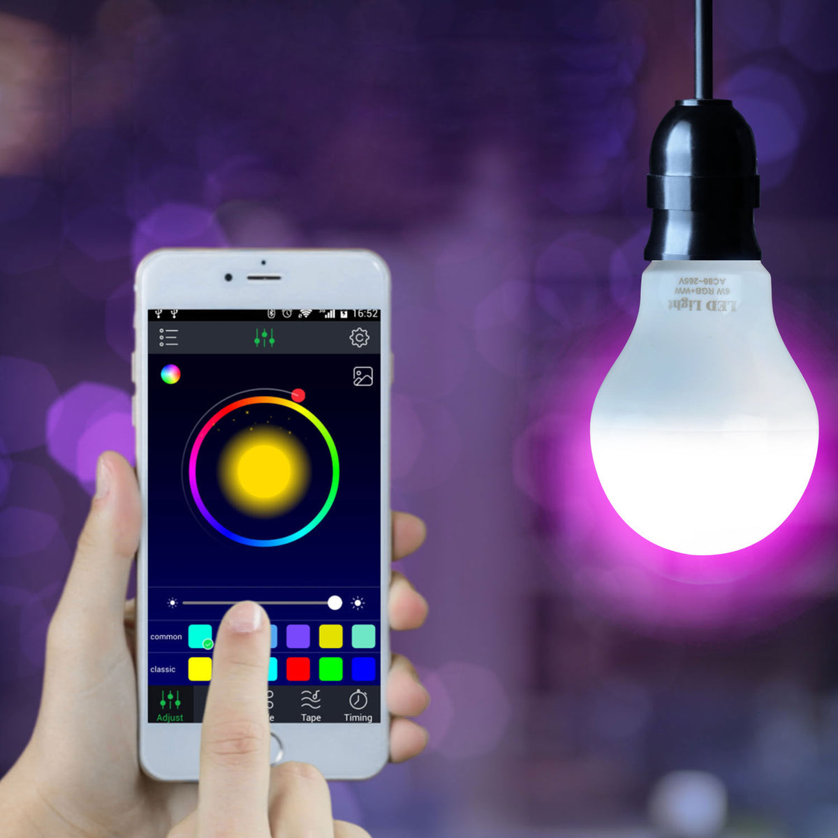 Smart LED Light Bulb with 1.6 Million Colors and App Control