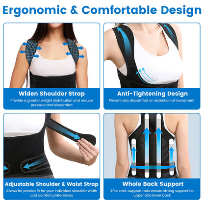Unisex Posture Support Brace for Daily Wear