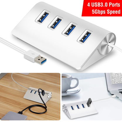 4-Port USB 3.0 Hub with 5Gbps Data Transfer Speed