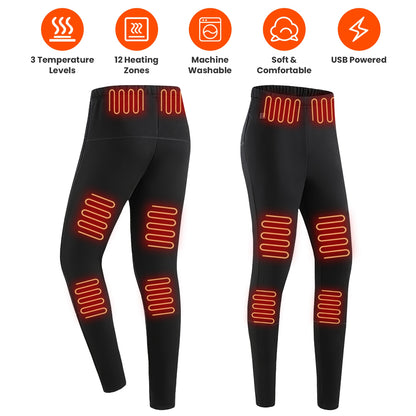 Heated Pants with 12 Heating Zones USB Powered