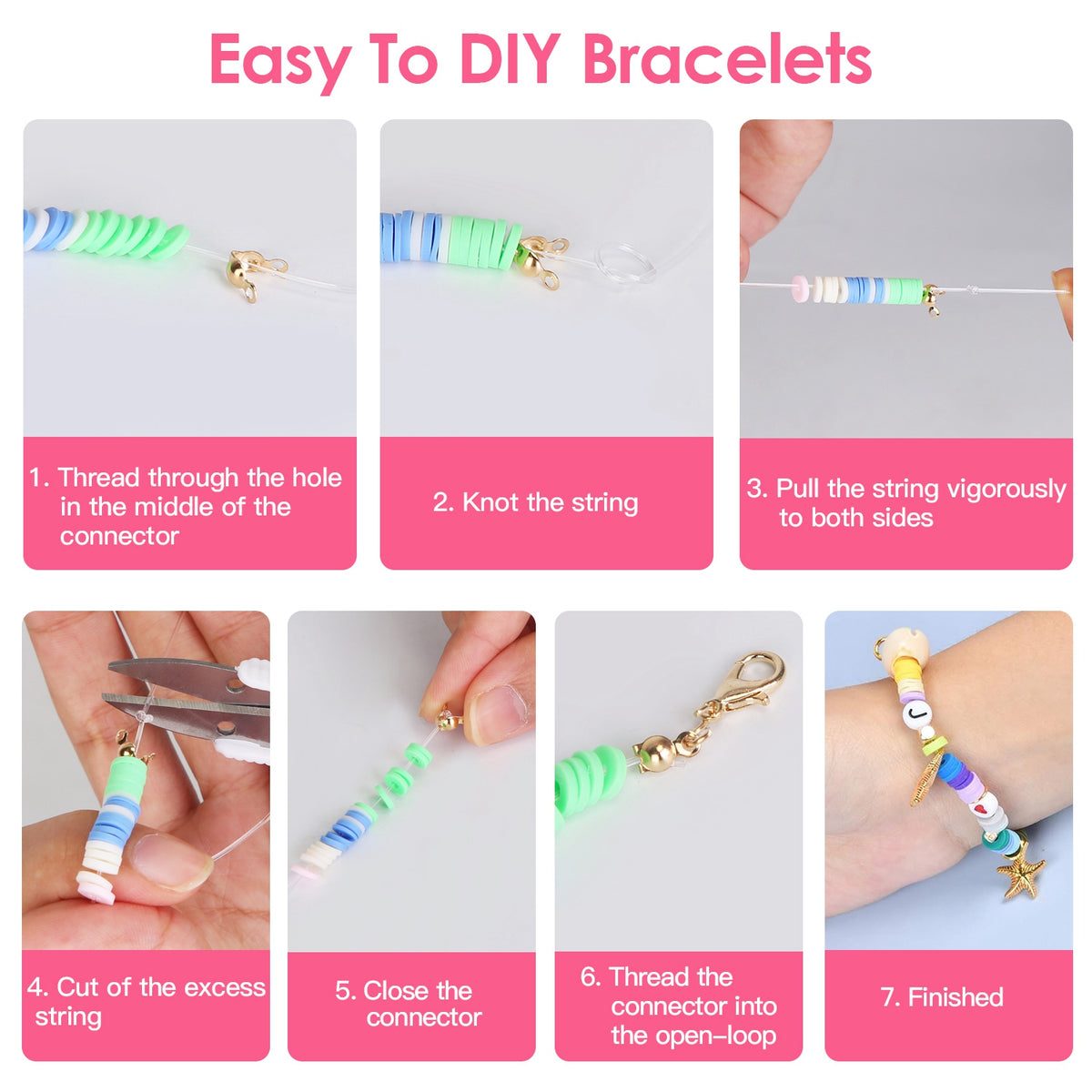 Clay Beads Bracelet Making Kit with 5327 Pieces