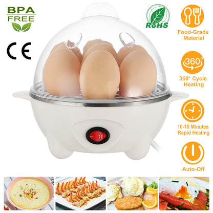 Electric Egg Cooker 7-Egg Capacity with Auto Shut-Off