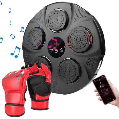 Music Boxing Machine with LED Lights and Bluetooth Speaker