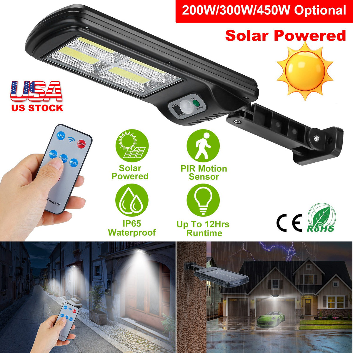 Solar Motion Sensor Wall Light 120 LED Outdoor Waterproof