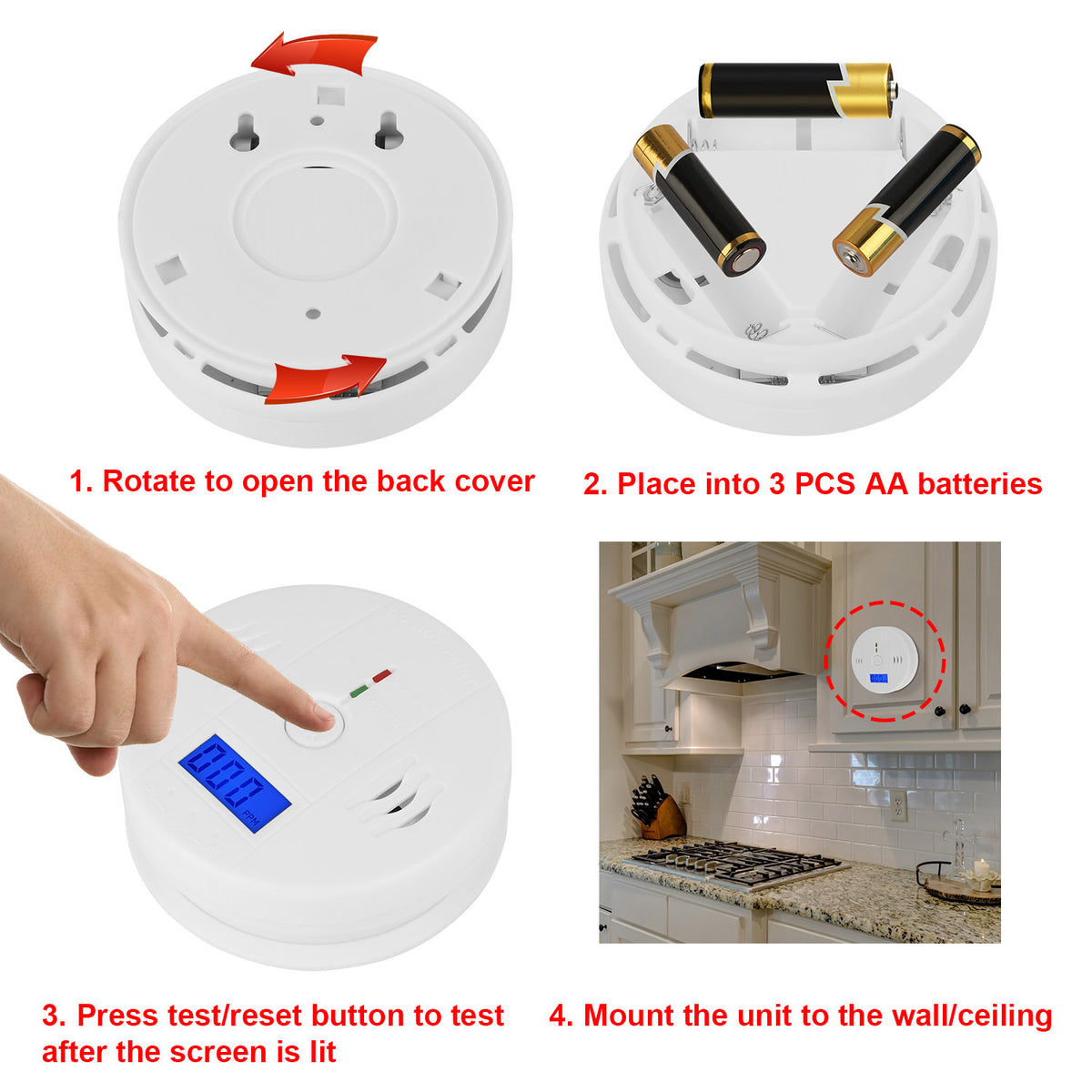 Carbon Monoxide Sensor Alarm