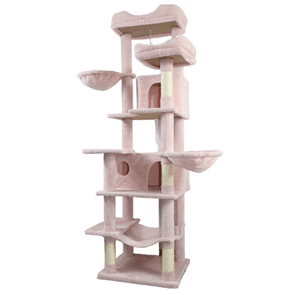 68in Multi-Level Cat Tree Tower with Hammocks & Scratching Posts