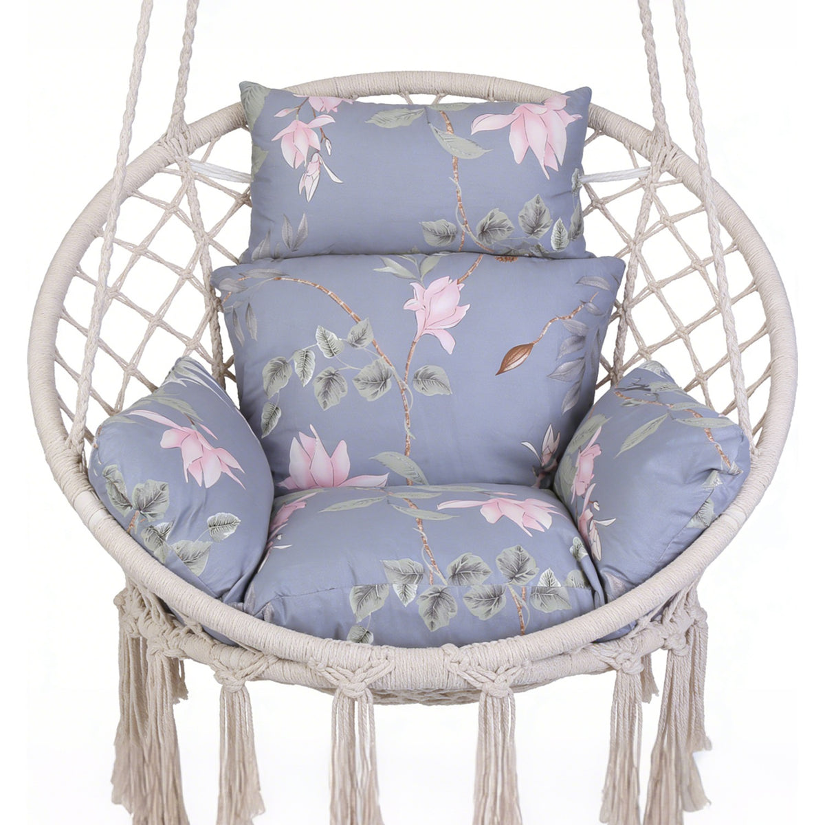 Egg Chair Cushion with Headrest - Thick Padded Swing Seat
