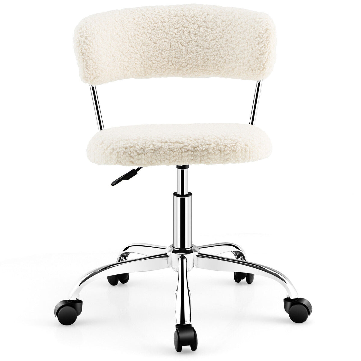 Adjustable Sherpa Office Chair with 360° Swivel
