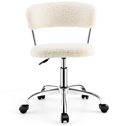 Adjustable Sherpa Office Chair with 360° Swivel