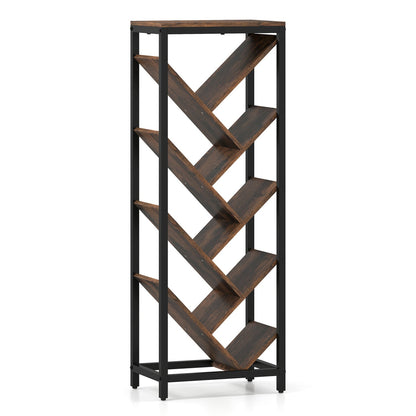 9-Tier Freestanding Bookcase for Hardcover Books