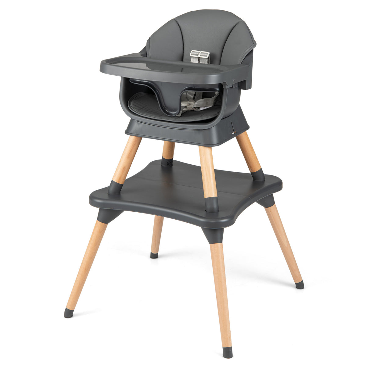 9-in-1 Convertible High Chair with Solid Wood Legs