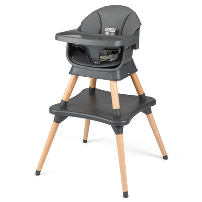 9-in-1 Convertible High Chair with Solid Wood Legs
