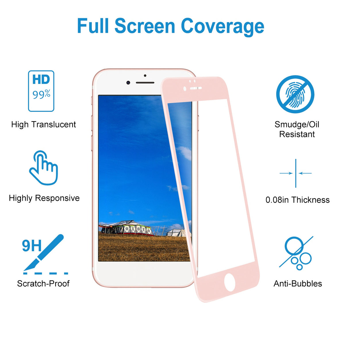 iPhone 6 Plus Tempered Glass Screen Protector 3D Edge
