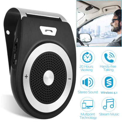 Bluetooth Car Speakerphone with Hands-Free Calling