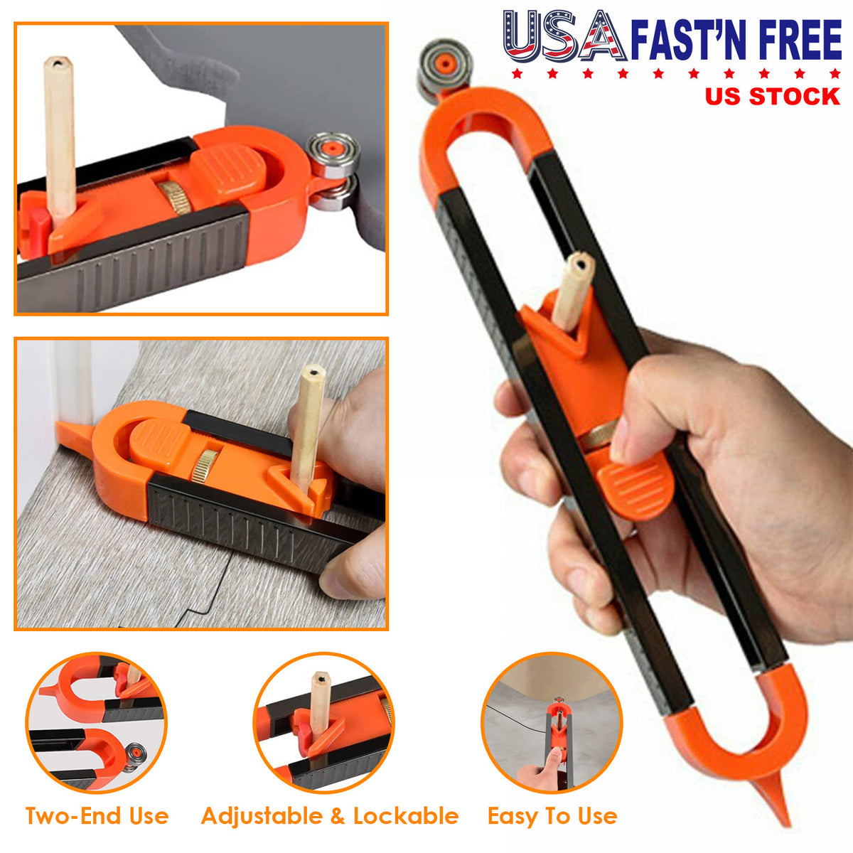 Contour Gauge with Lock for Precise Shape Duplication