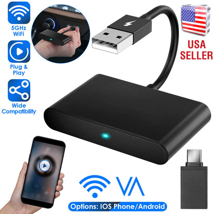 Wireless CarPlay Adapter for iPhone & Android - 5GHz WiFi