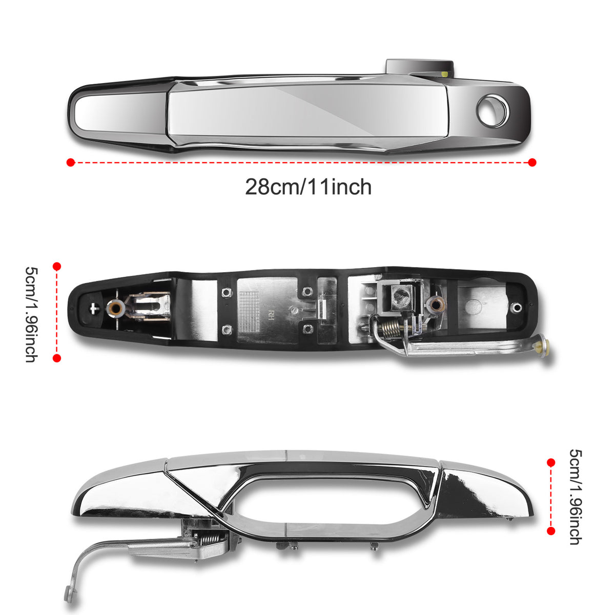 Chrome Door Handle Set for Chevy Silverado Sierra 2007-2014