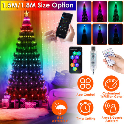 LED Christmas Tree Light 4.9FT with App & Remote Control