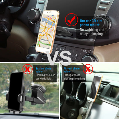 Magnetic CD Slot Car Phone Mount with 360° Rotation